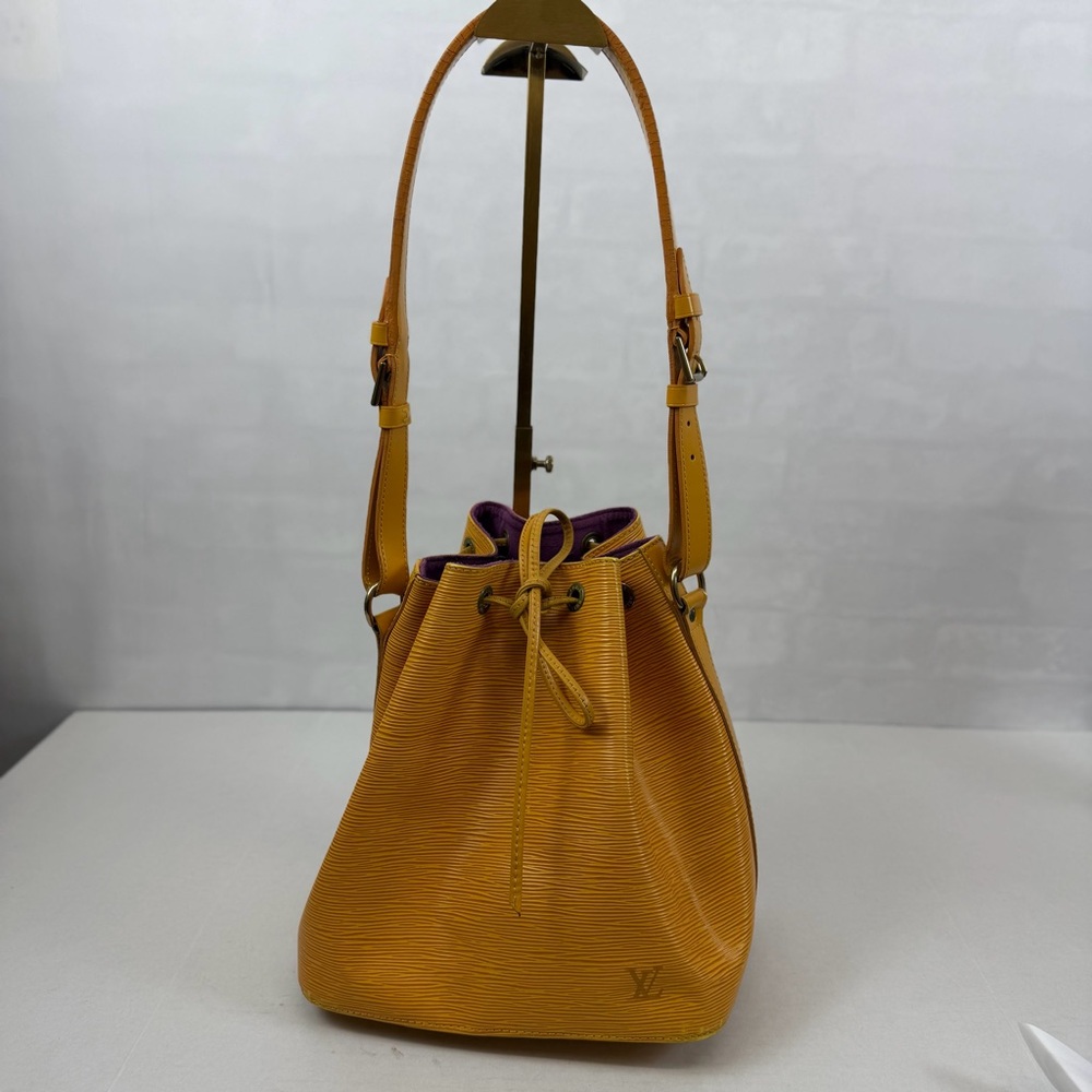 Louis‎ Vuitton Noé Petit Epi Leather Bucket Bag Cipango Gold Yellow Purple